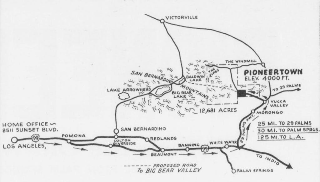 The above map shows its relation to Palm Springs.