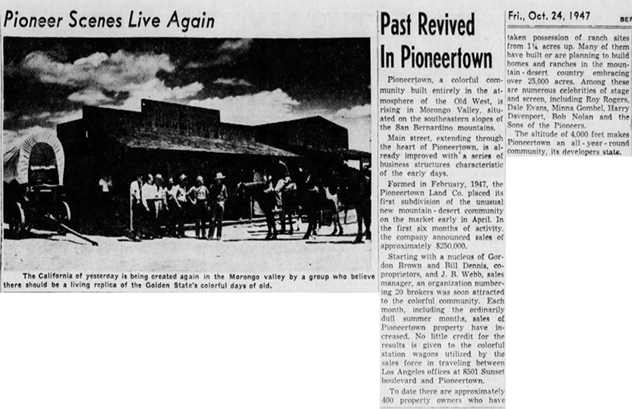 Oct. 24, 1947 - The San Bernardino County Sun article clipping
