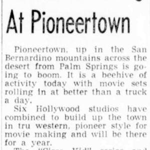 Movies humming at Pioneertown clipping