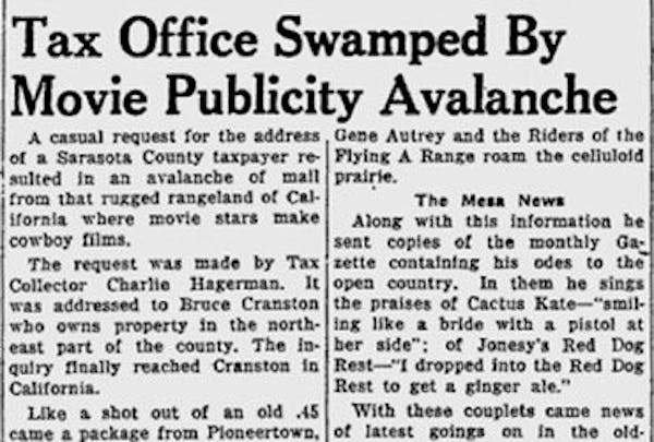 Dec. 1, 1950 Sarasota Herald Tribune article clipping