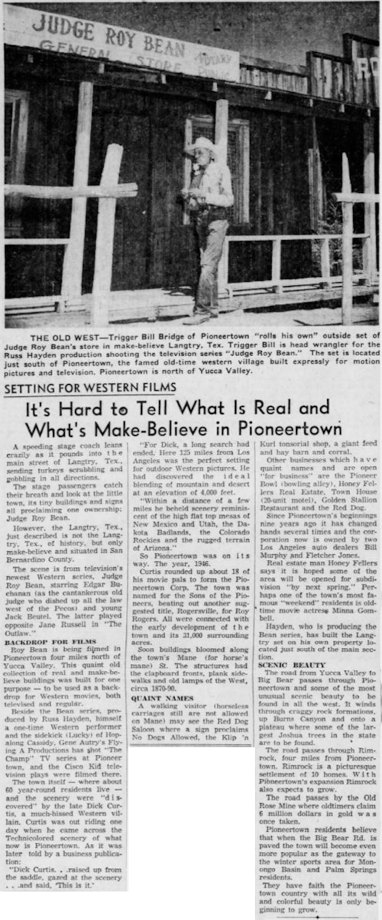 Oct. 16, 1955 - The San Bernardino County Sun article clipping