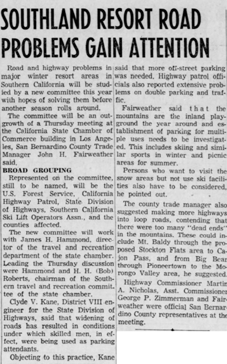 June 8, 1958 - The San Bernardino County Sun article clipping