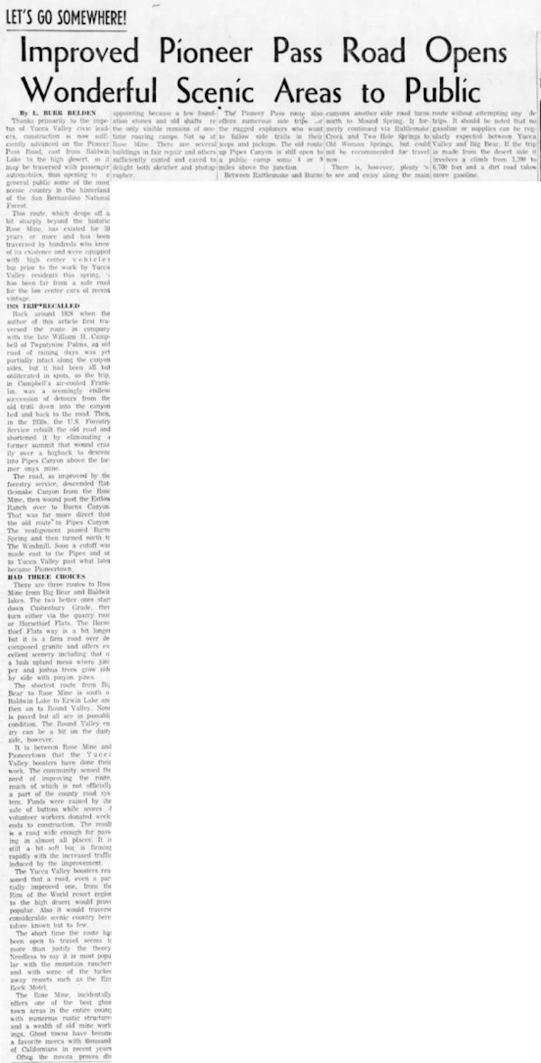 June 15, 1959 - The San Bernardino County Sun article clipping