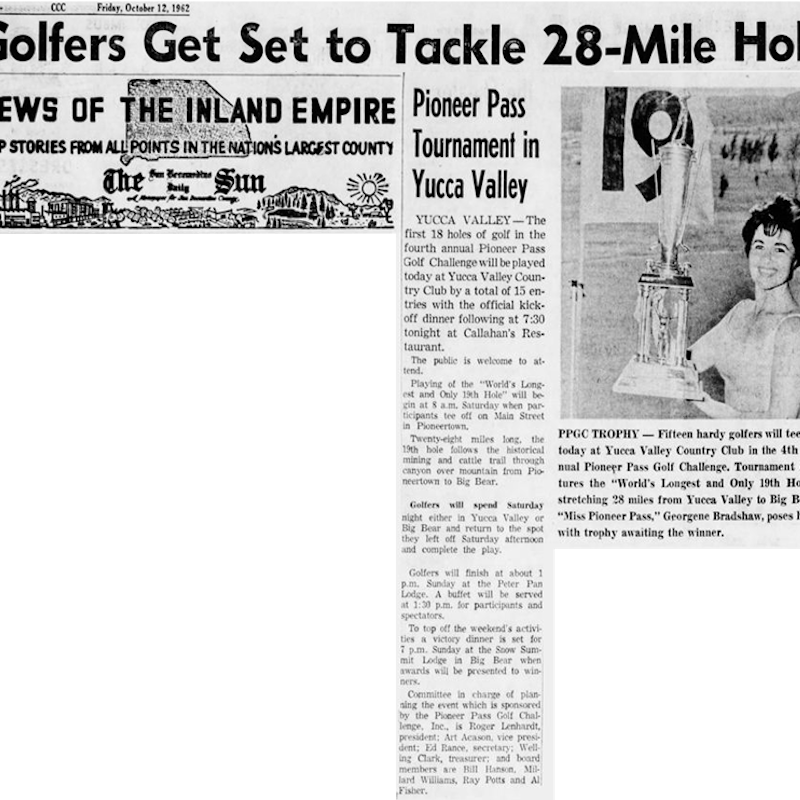 Oct. 12, 1962 - The San Bernardino County Sun article clipping