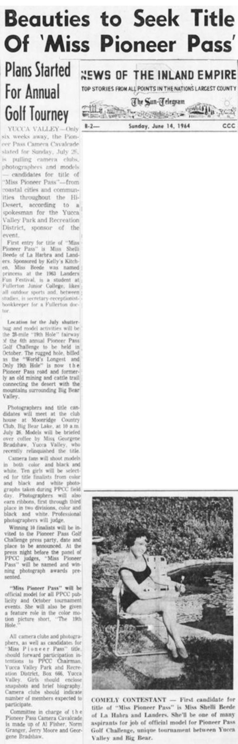 Beauties seek title article clipping