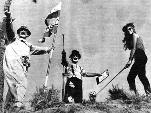 "Miss Pioneer Pass," Debbie Mitchell with Clown Benny McWaters and Martin Bohla