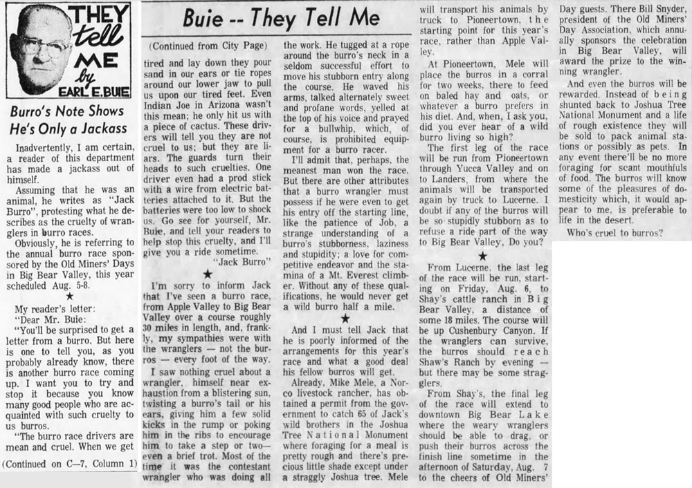 July 11, 1965 - The San Bernardino County Sun article clipping
