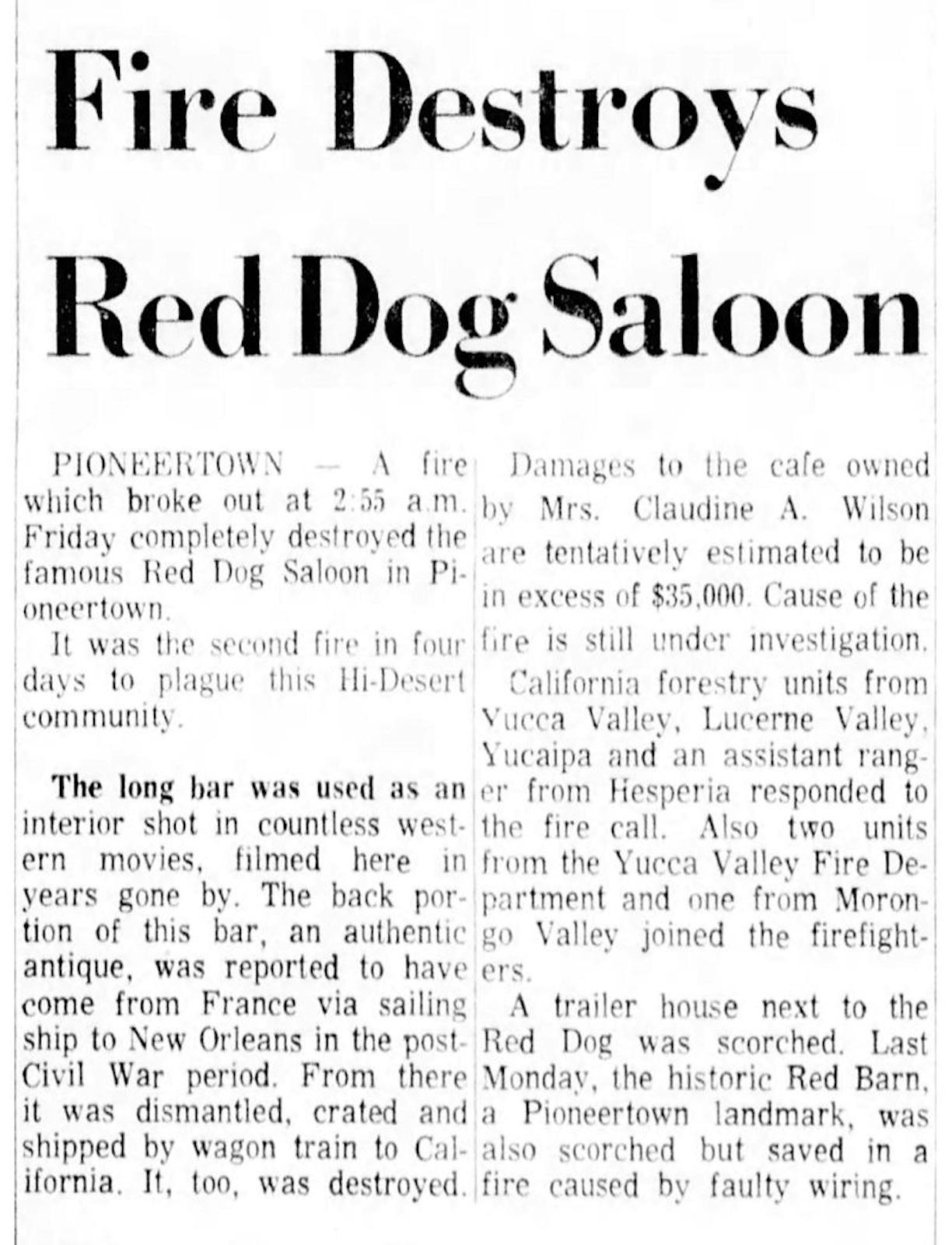 Apr. 9, 1966 - The San Bernardino County Sun article clipping