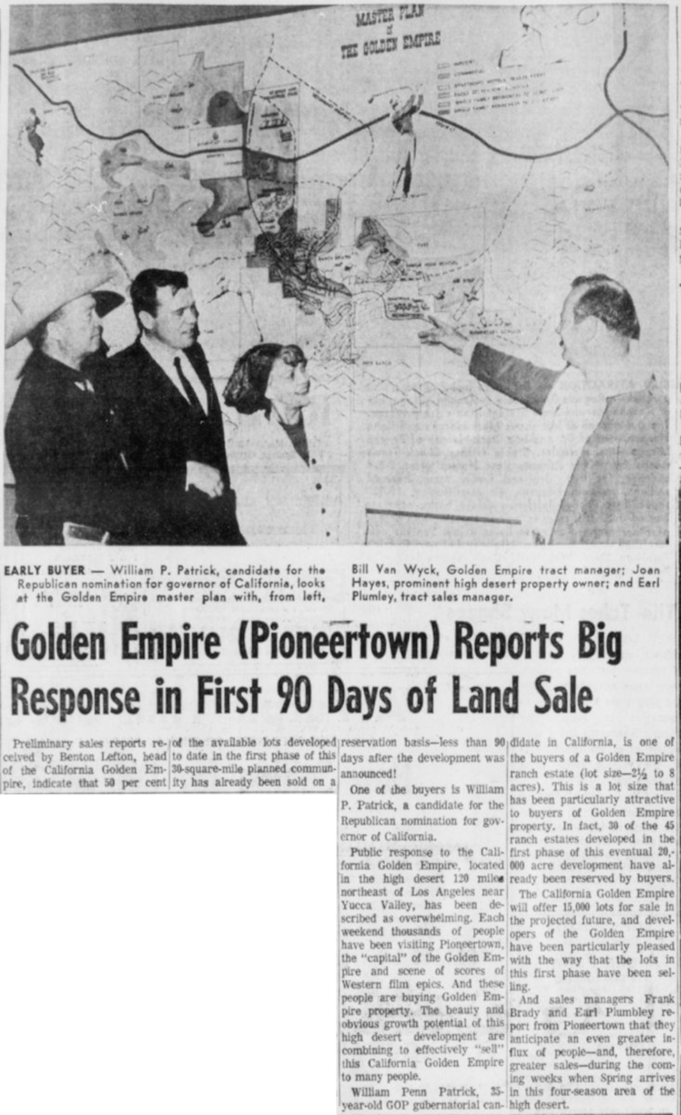 Mar. 18, 1966 - The Desert Sun article clipping