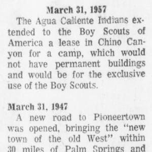 Mar. 31, 1967 - The Desert Sun article clipping