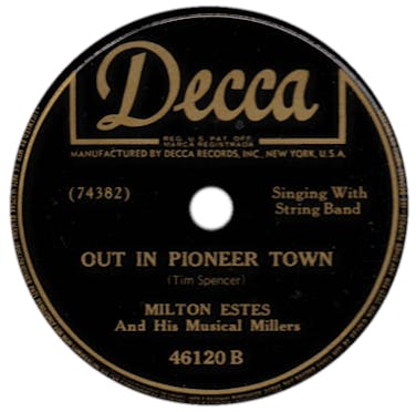 Out In Pioneer Town Decca record label