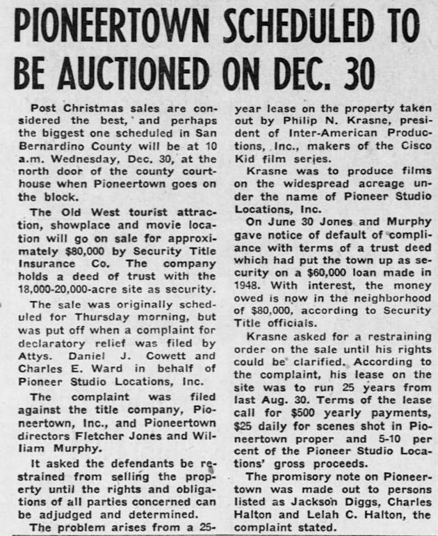 Dec. 19, 1953 - The San Bernardino County Sun article clipping