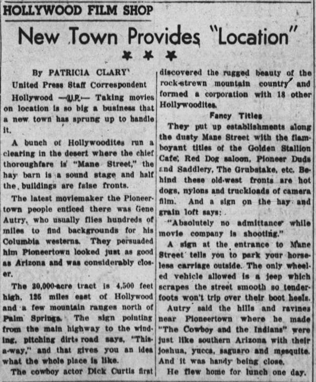 April 21, 1949 - Latrobe Bulletin article clipping