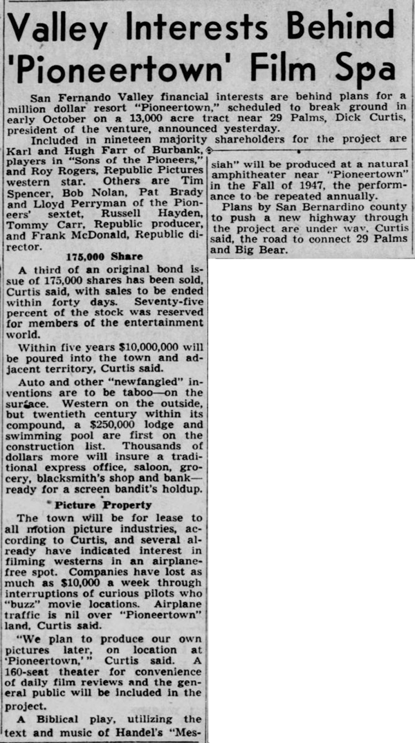 Aug. 15, 1946 - The Valley Times clipping