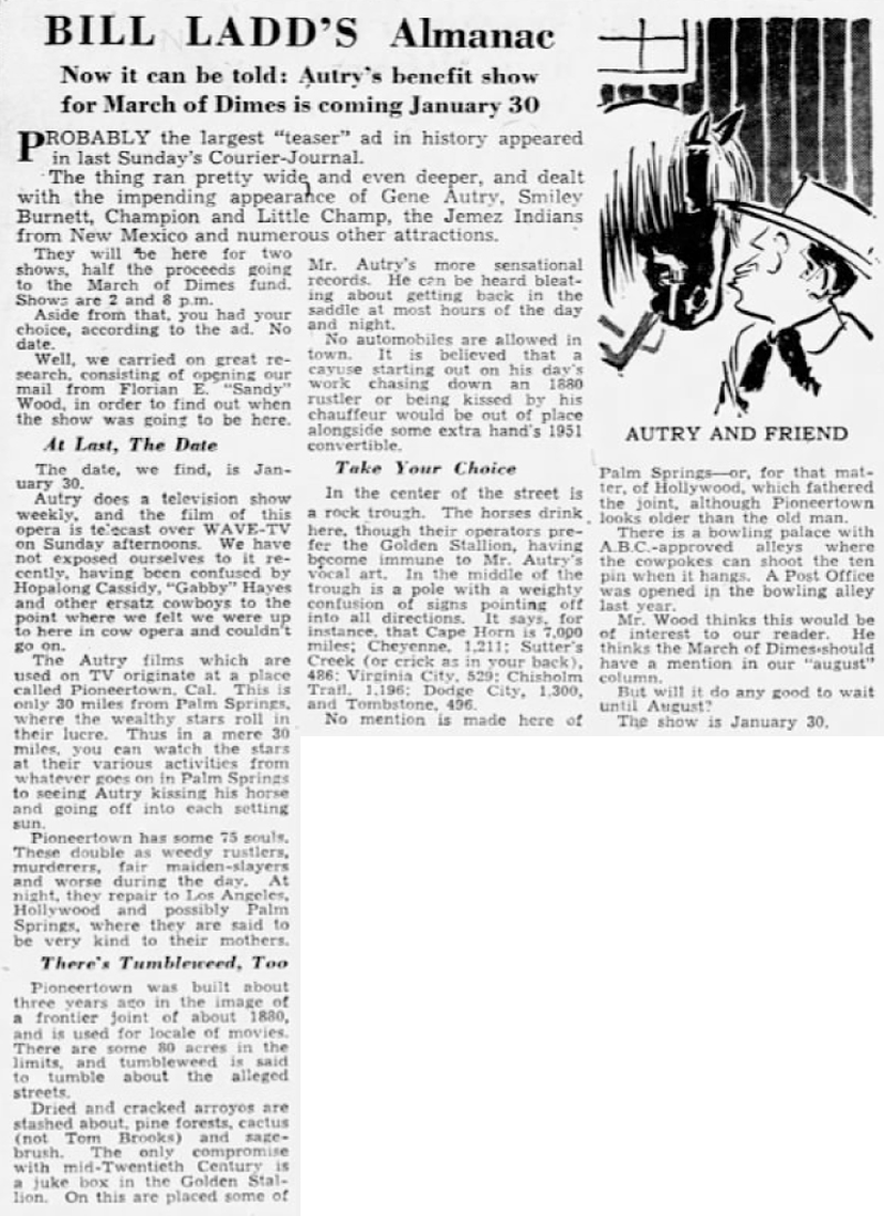 Jan. 20, 1951 - The Courier Journal article clipping