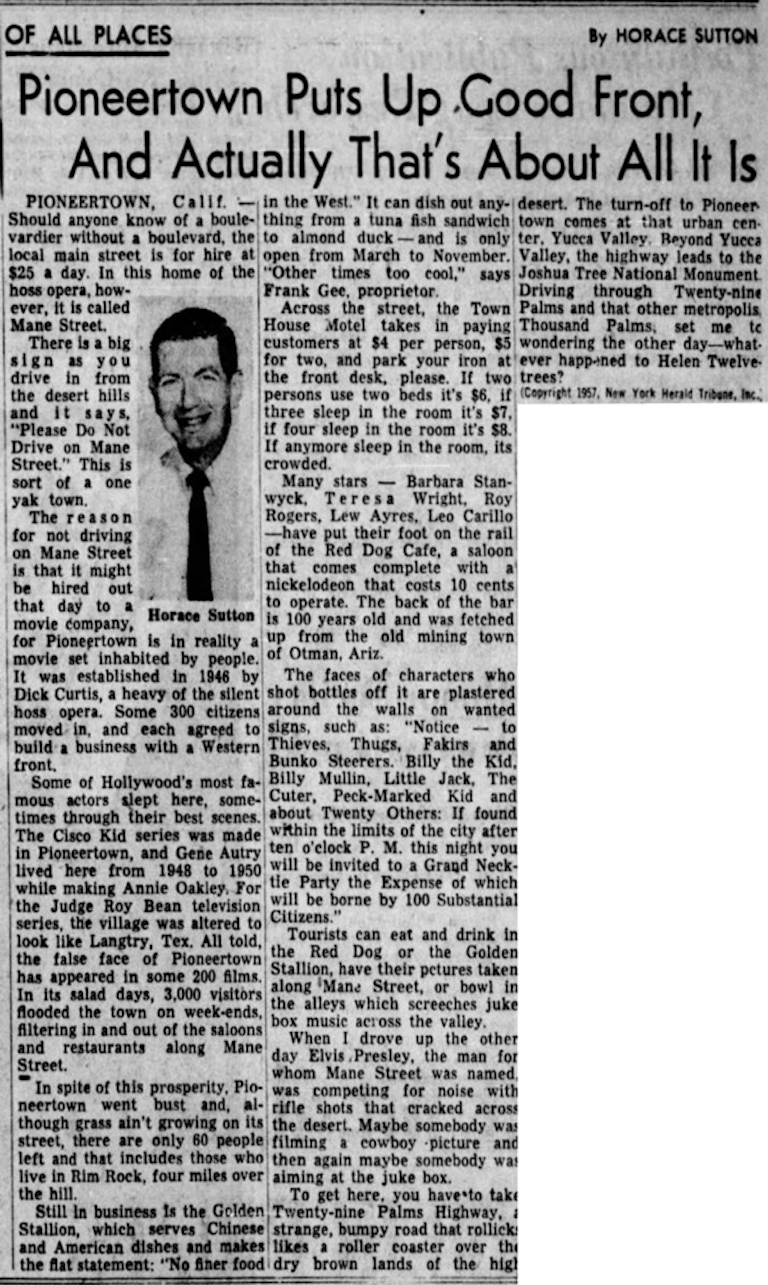 Jan. 3, 1957 - Redlands Daily Facts article clipping